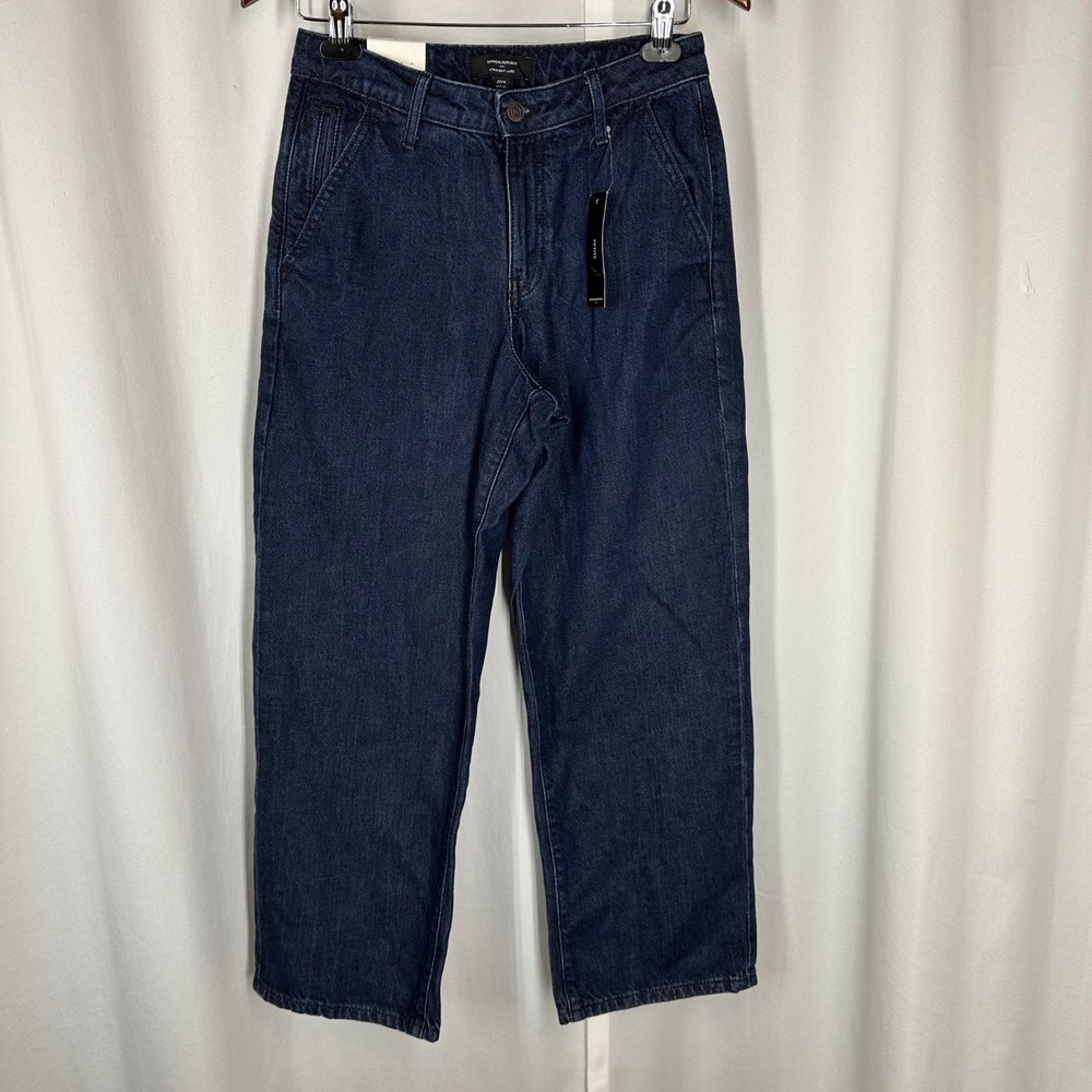 Banana Republic Straight Luxe Jeans 27/4 Petite NWT Dark Wash Straight Leg